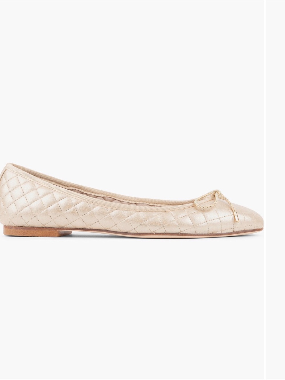 Paul Mayers Attitudes Lido Quilted Metallic Ballet Flats - Gold - Picture 6 of 12